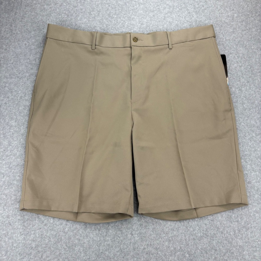 PGA Tour Golf Shorts Mens 42 Tan Expandable‎ Waist Driflux Sunflux Performance